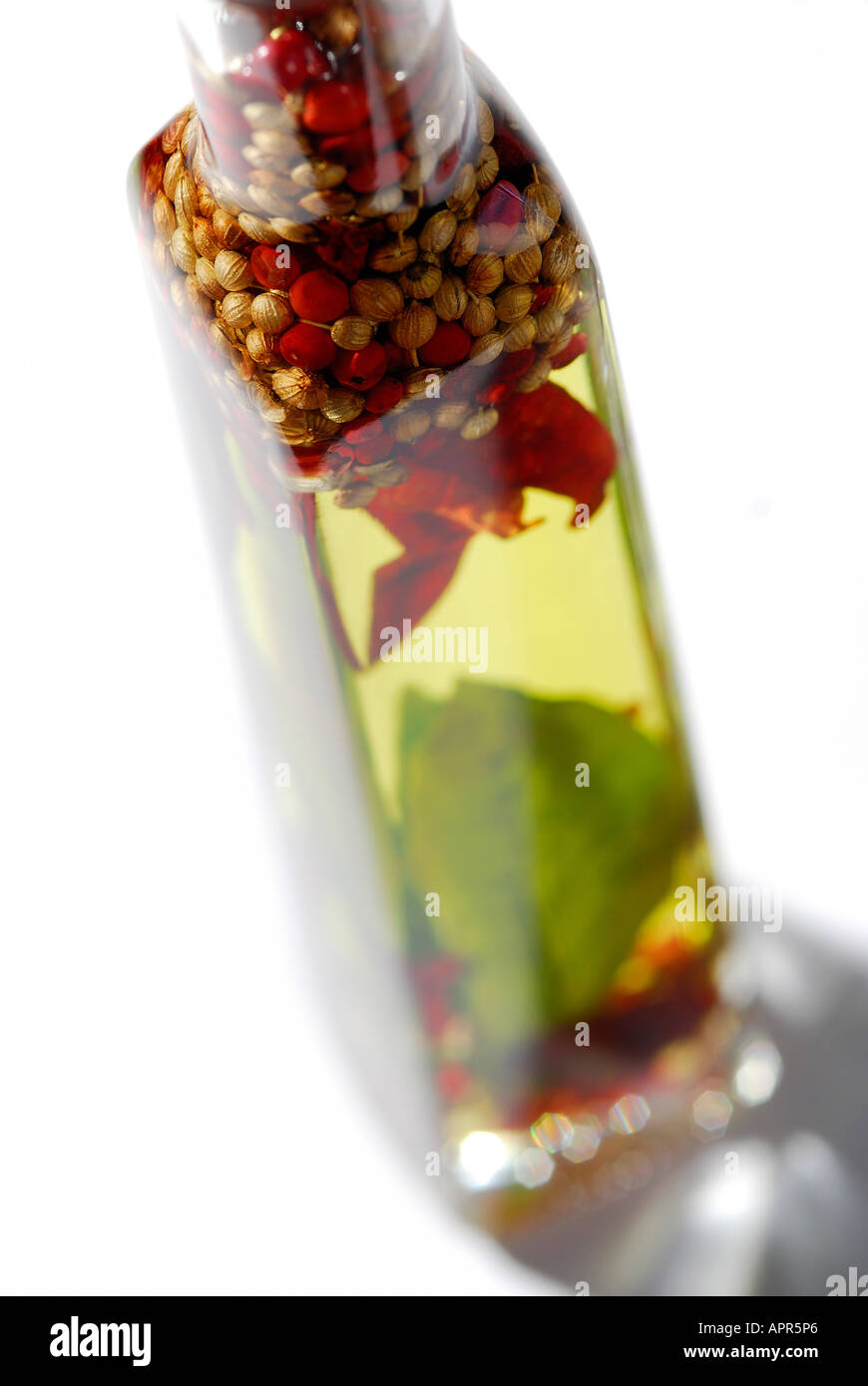 bottle of hot chilli oil Stock Photo