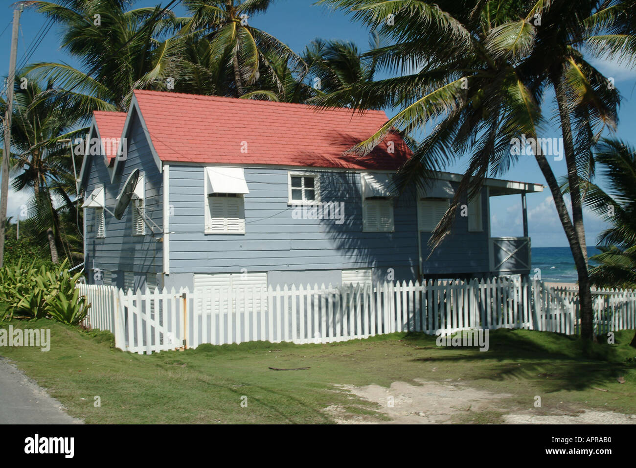 Chattel House At Bathseba Beach On East Coast Of Barbados Stock