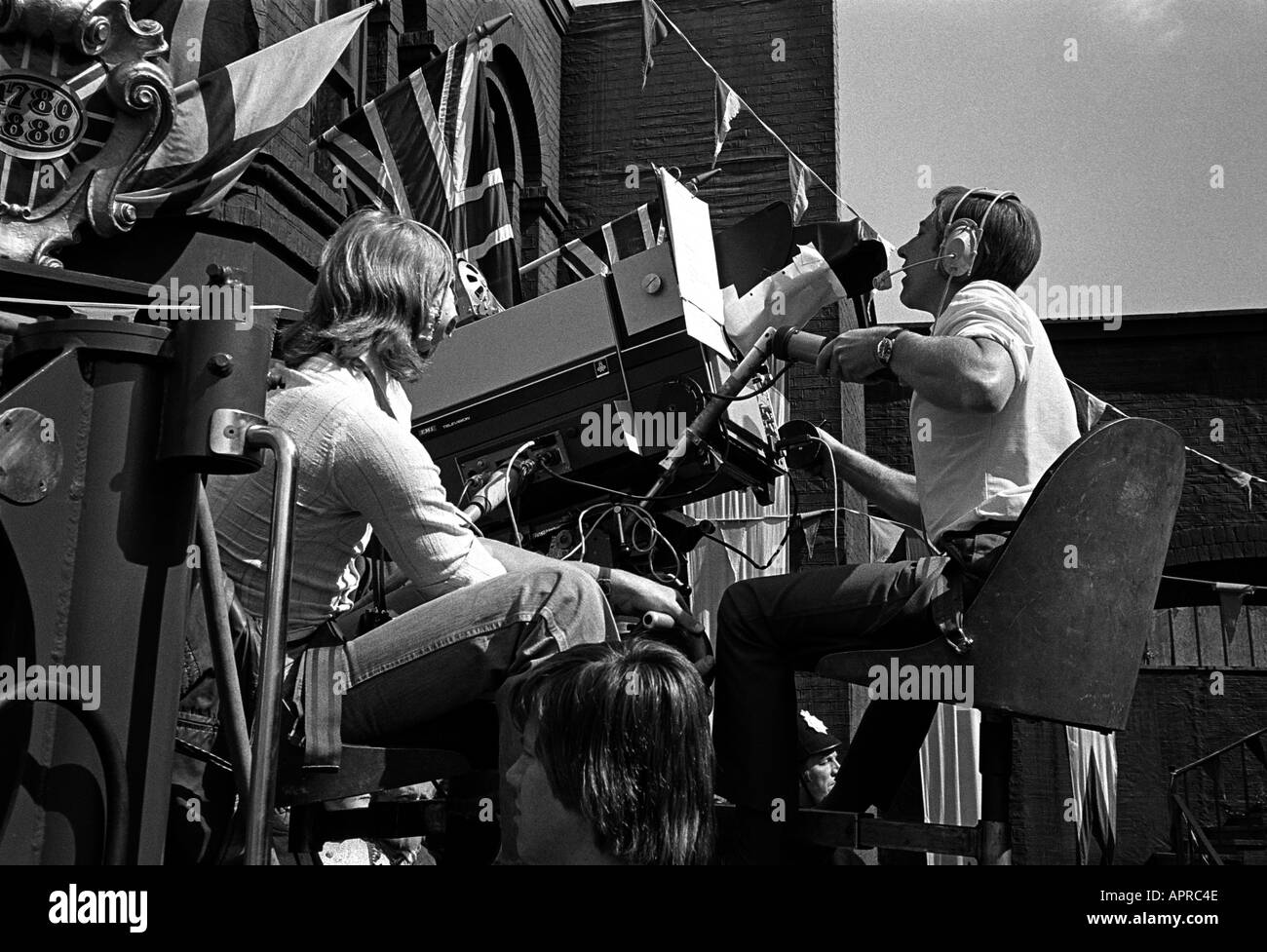 Shooting the Arnold Bennett Clayhanger TV series on the ATV Elstree Studios backlot 1974 Stock Photo