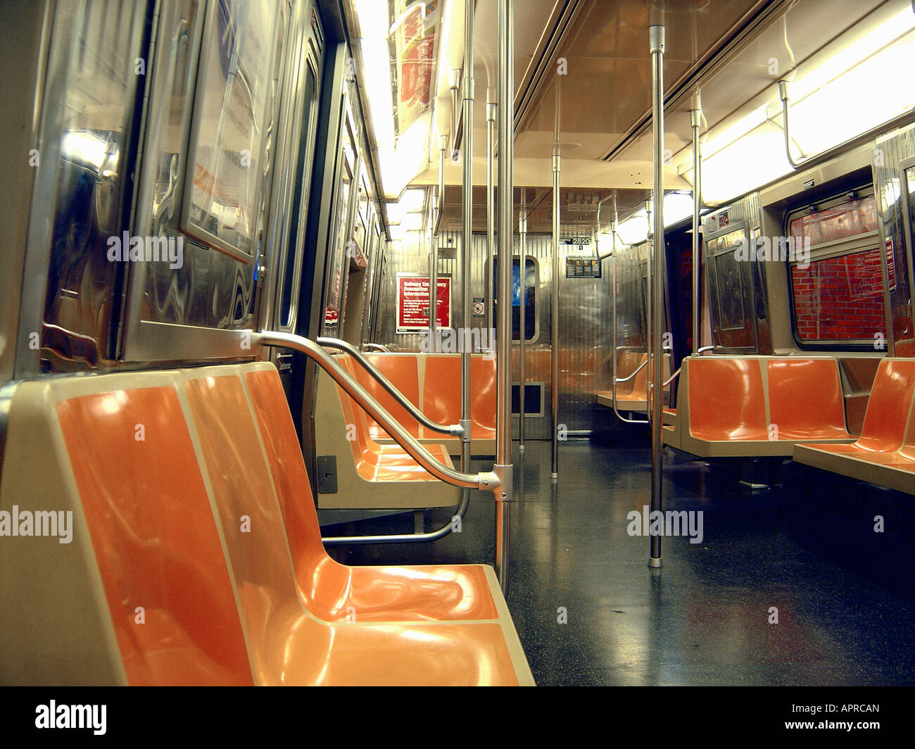 Empty New York City Subway Car Stock Photo - Alamy