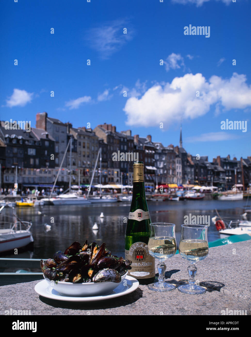 wine Mussels food French Honfleur Normandy France Stock Photo Alamy
