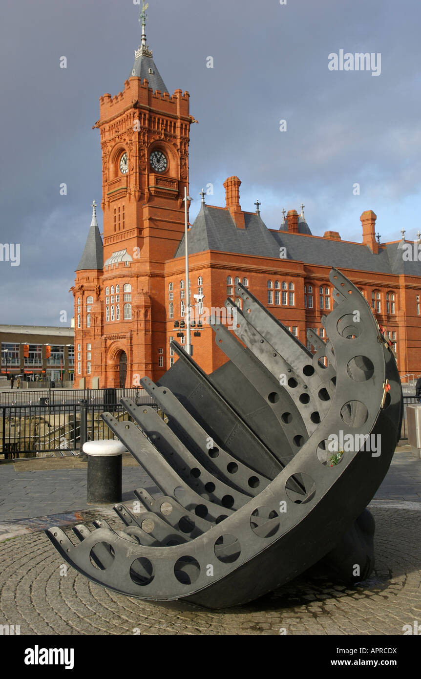 The Pierhead building in Cardiff Bay Wales Stock Photo