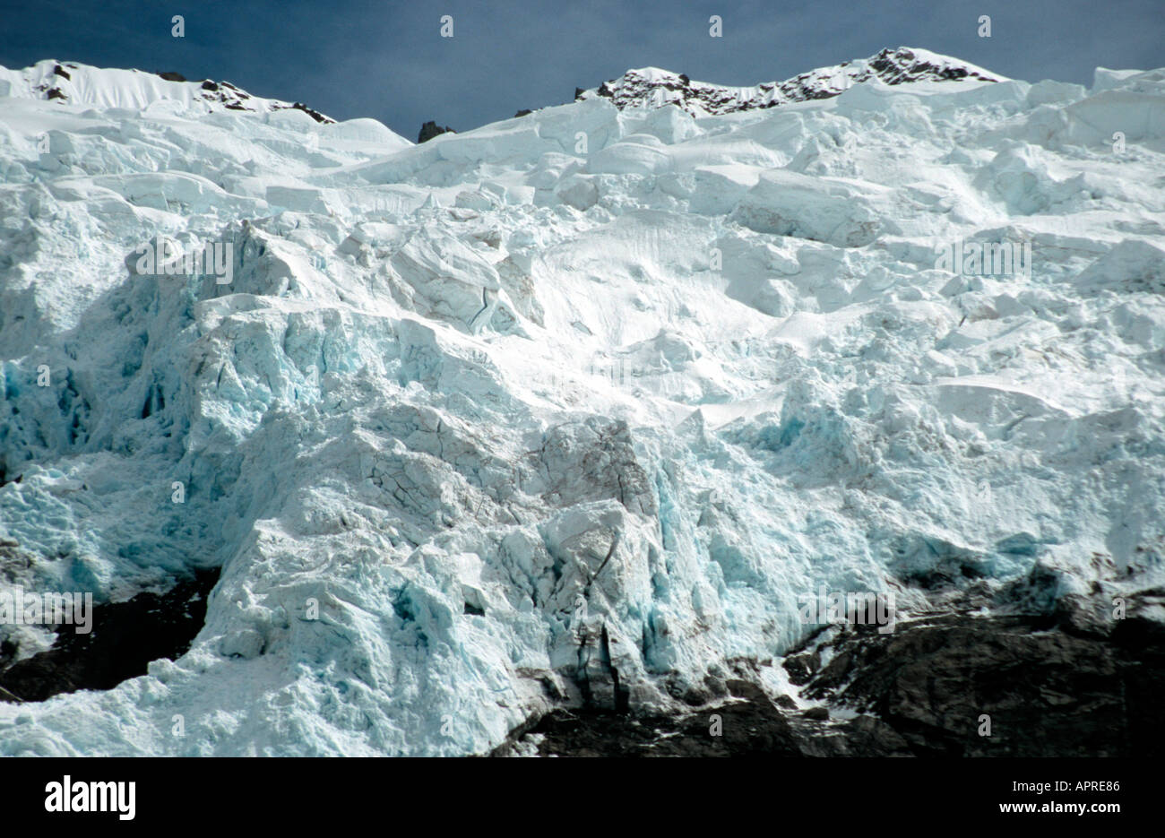 Rob Roy Glacier Mt Aspiring National Park South Island New Zealand Stock Photo