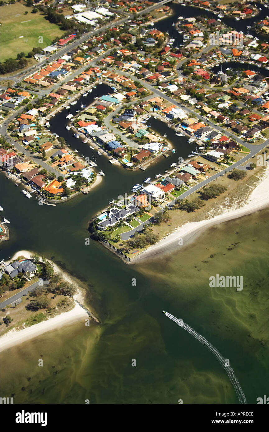 Runaway Bay Gold Coast Queensland Australia aerial Stock Photo Alamy