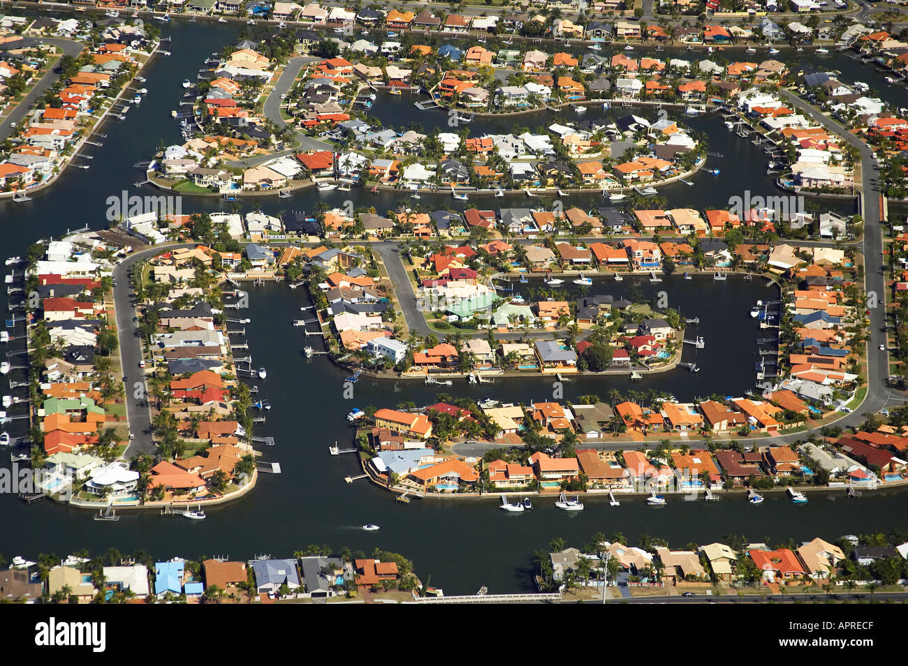 Runaway Bay Gold Coast Queensland Australia aerial Stock Photo Alamy