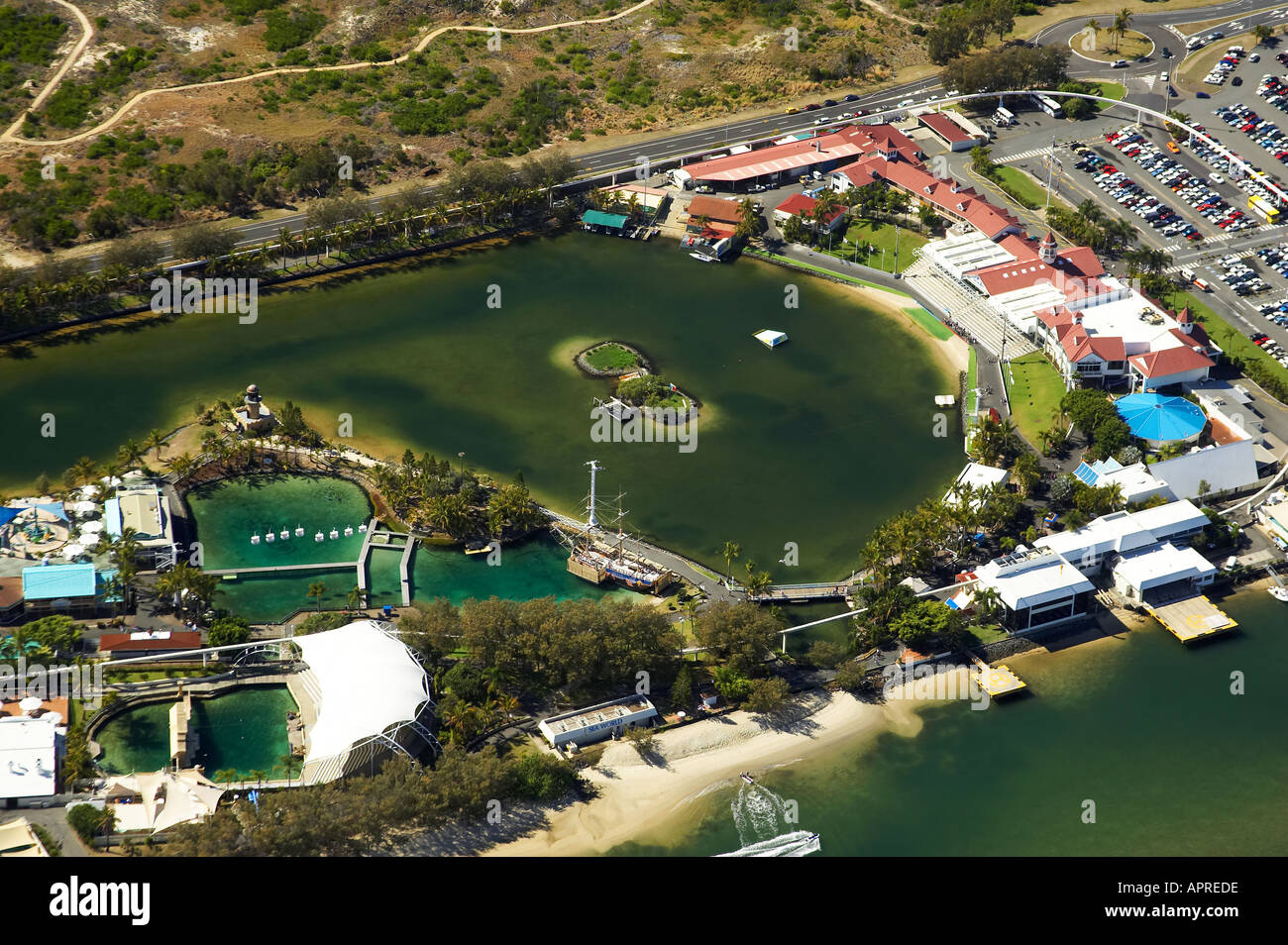 Sea World Gold Coast Queensland Australia aerial Stock Photo