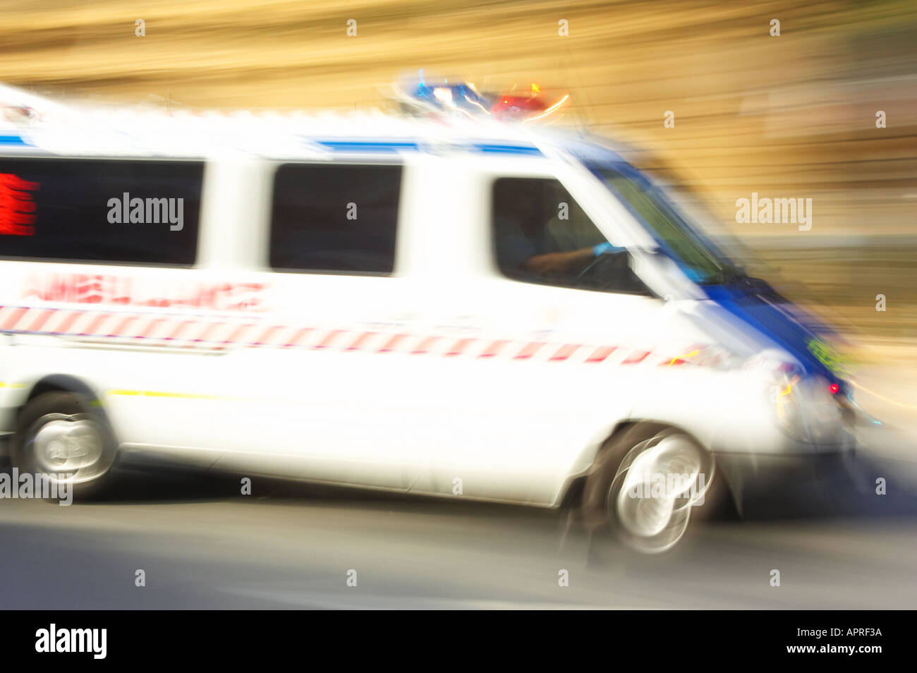 Speeding Ambulance Queensland Australia Stock Photo Alamy