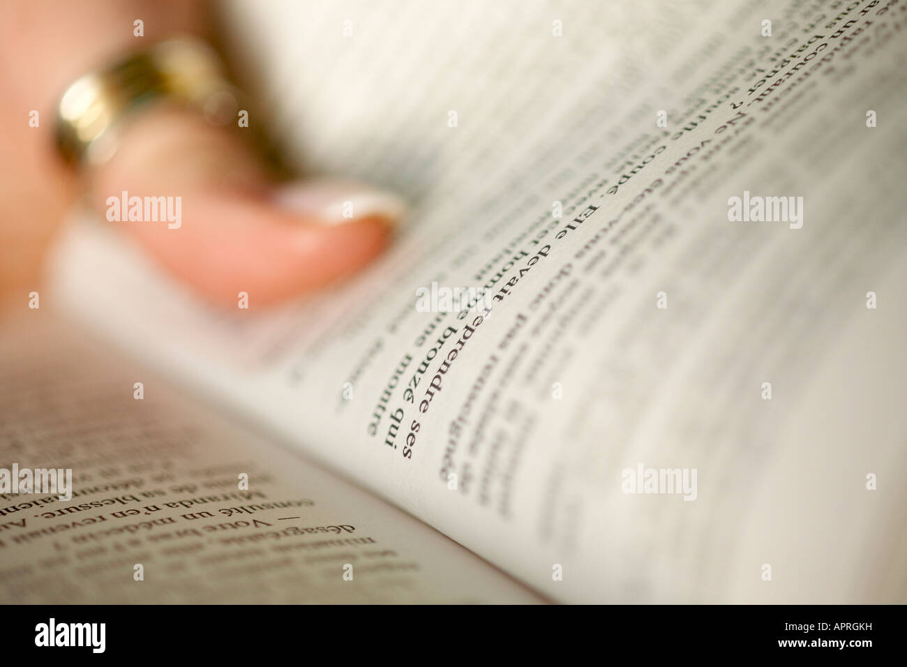 Reading a book Stock Photo