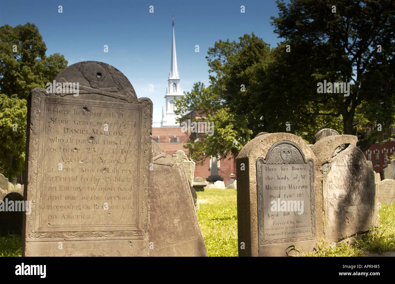 Old colonial burying ground hi-res stock photography and images - Alamy