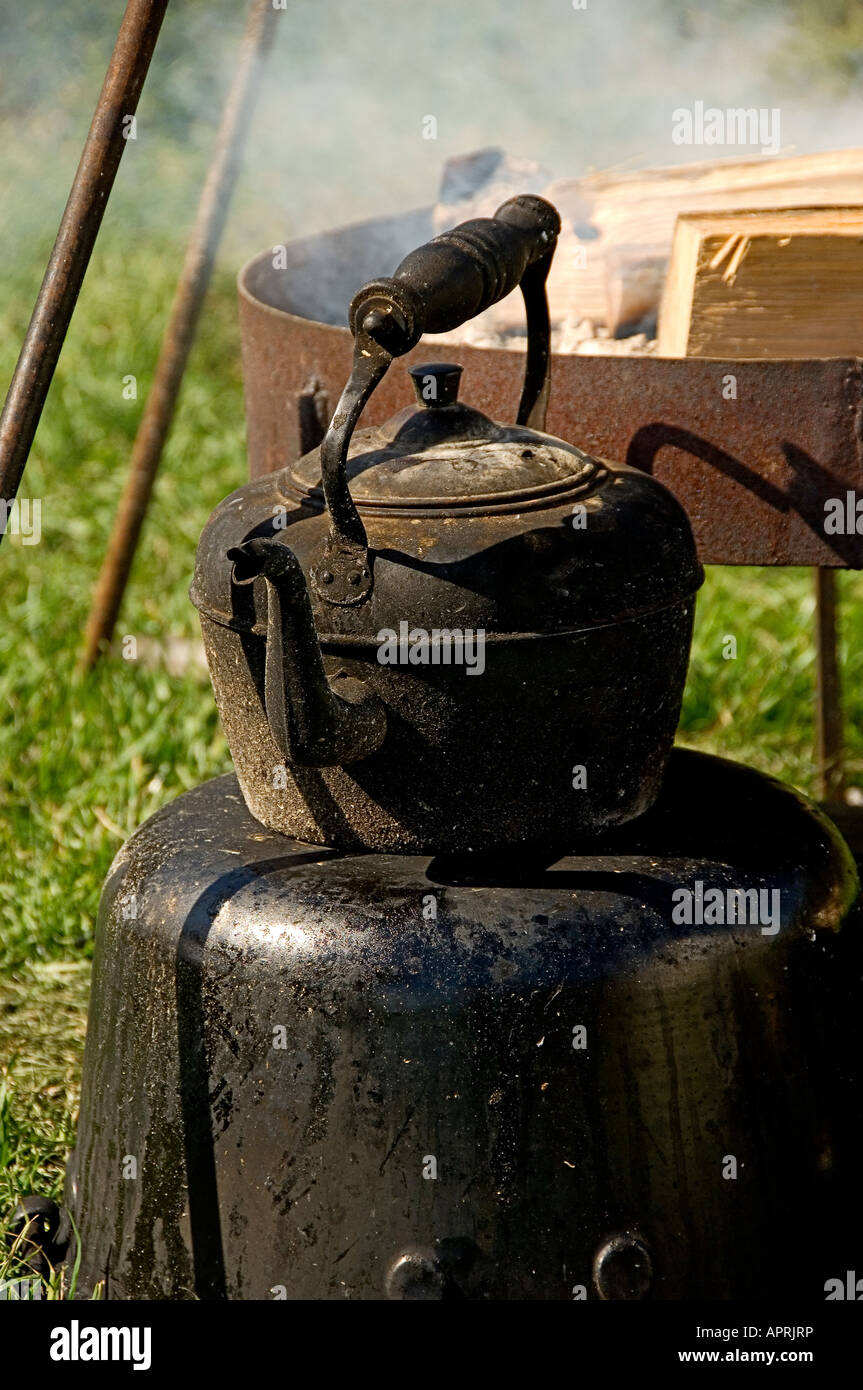 Old rusty kettle England UK United Kingdom GB Great Britain Stock Photo Alamy