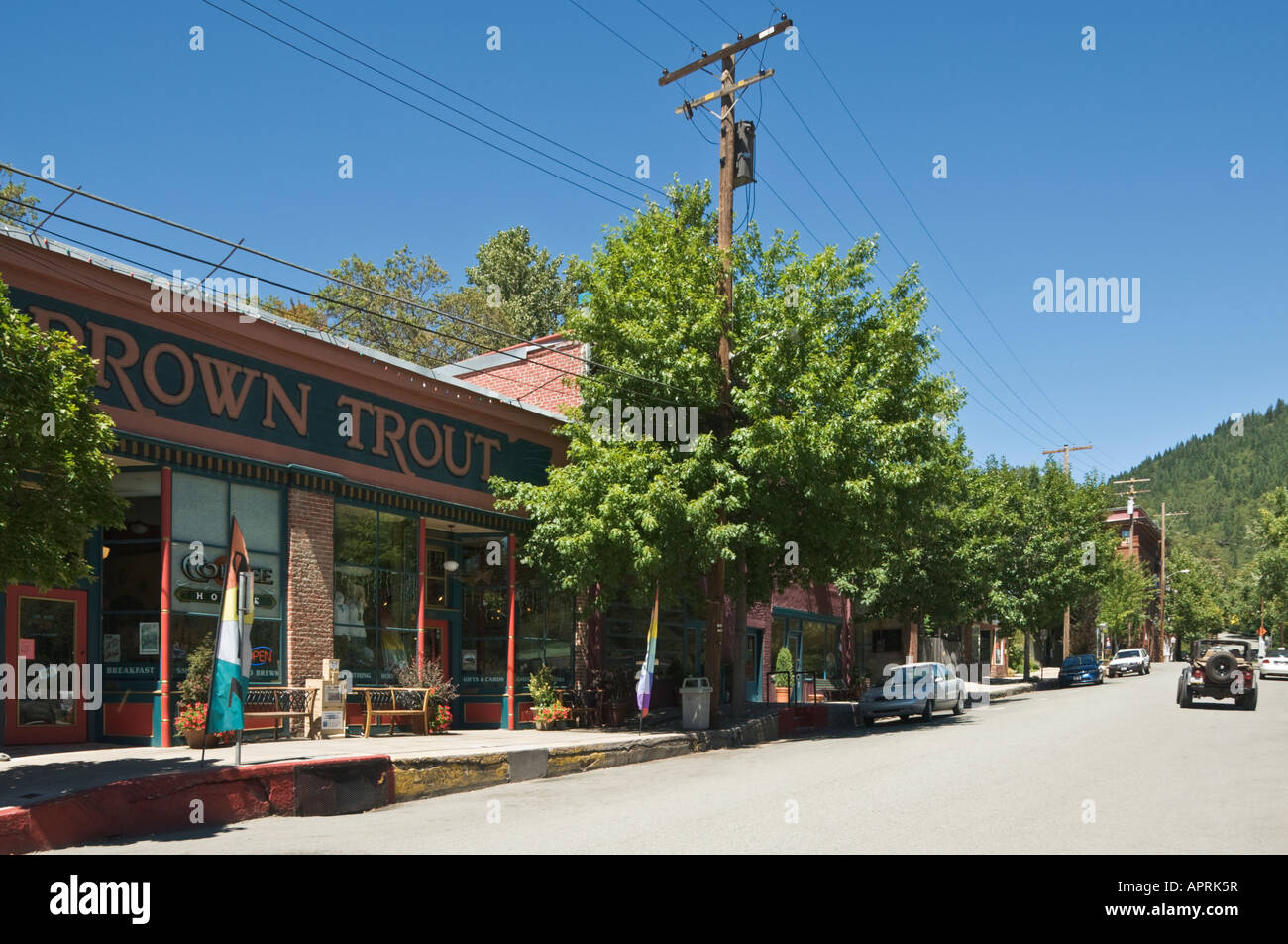 California Dunsmuir Brown Trout cafe gift shop Stock Photo Alamy