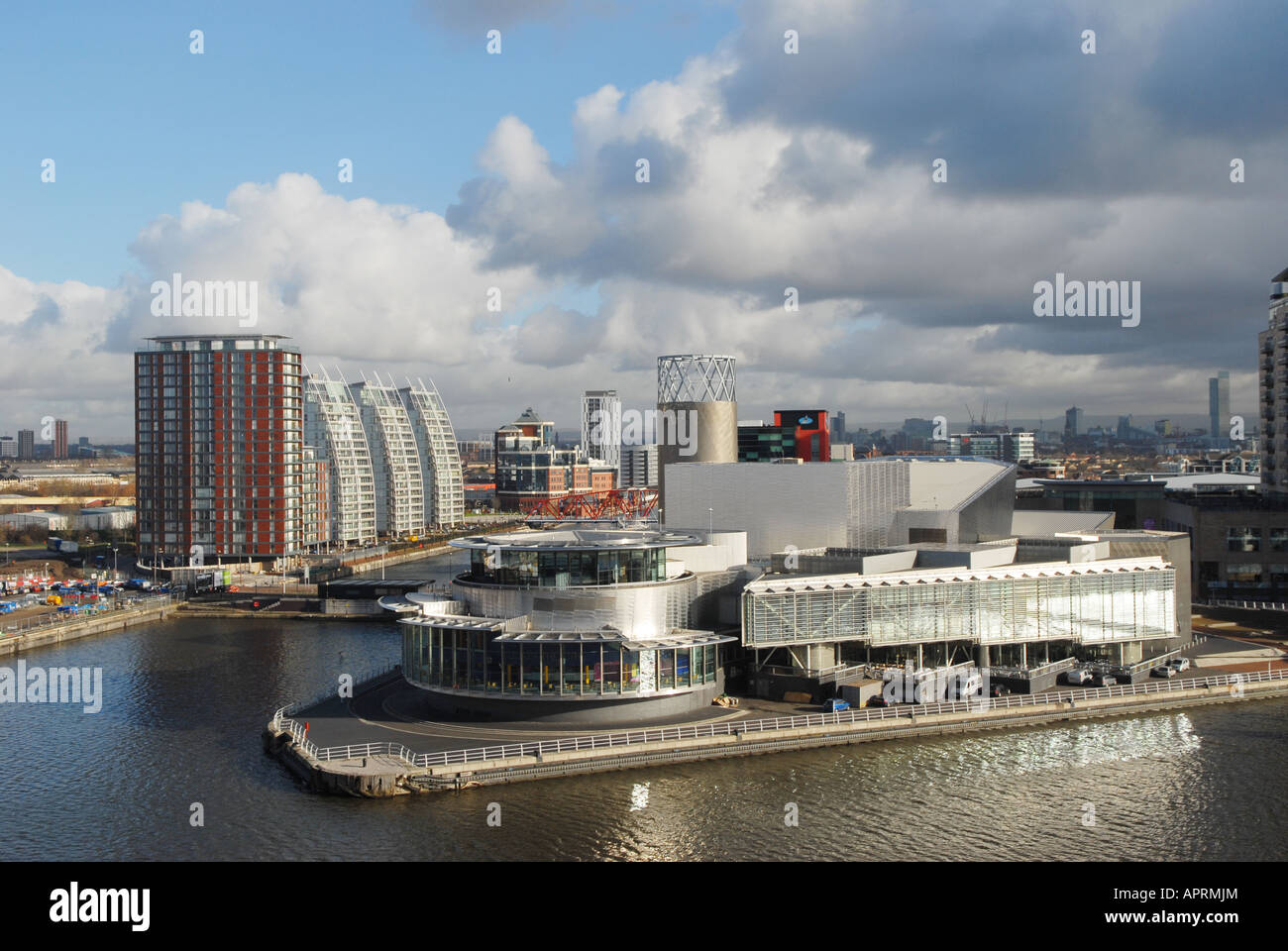 Photographer Howard Barlow SALFORD QUAYS showing LOWRY THEATRE Stock Photo