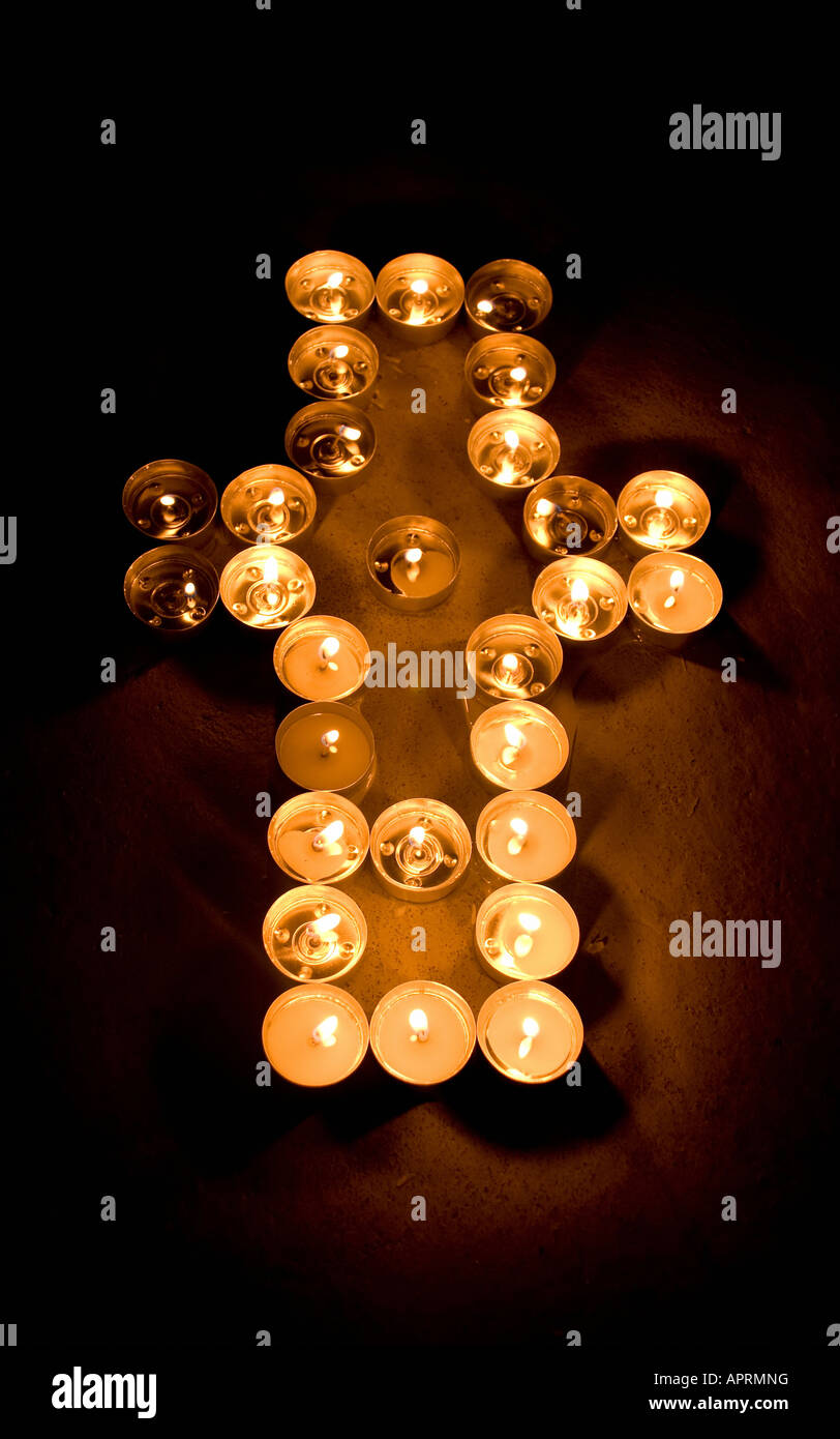 candle of cross Stock Photo Alamy
