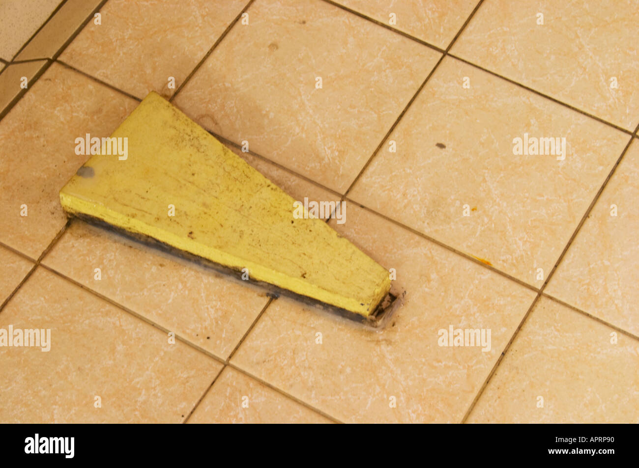 Detail: On the floor of the winery there are specially designed stones that according to the theory modify the electro-magnetic Stock Photo