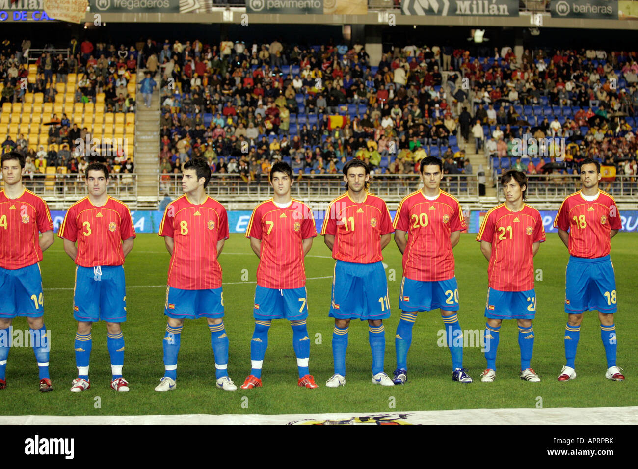 The Spanish squad. Stock Photo