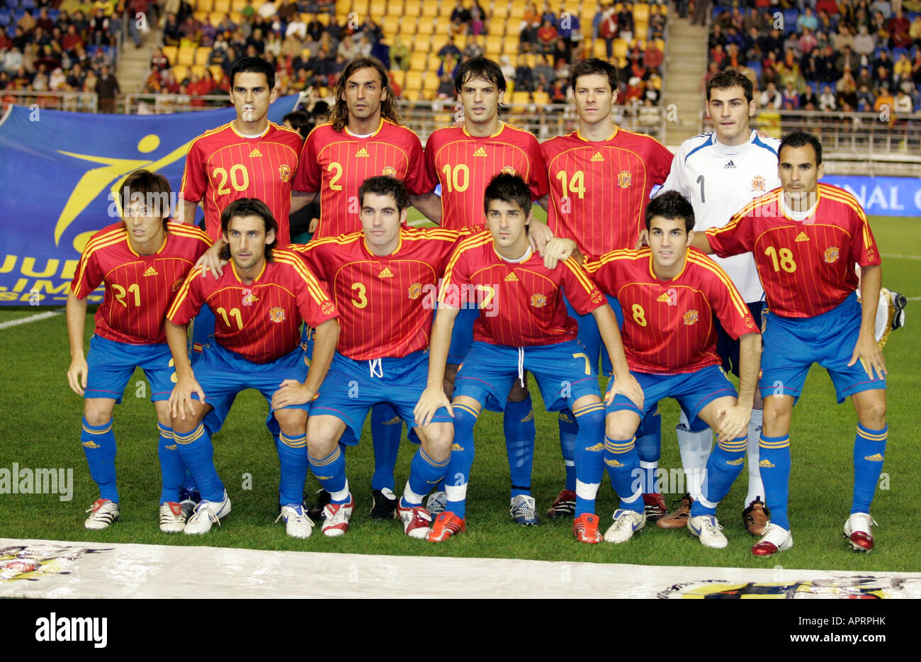 The Spanish national team squad. Stock Photo