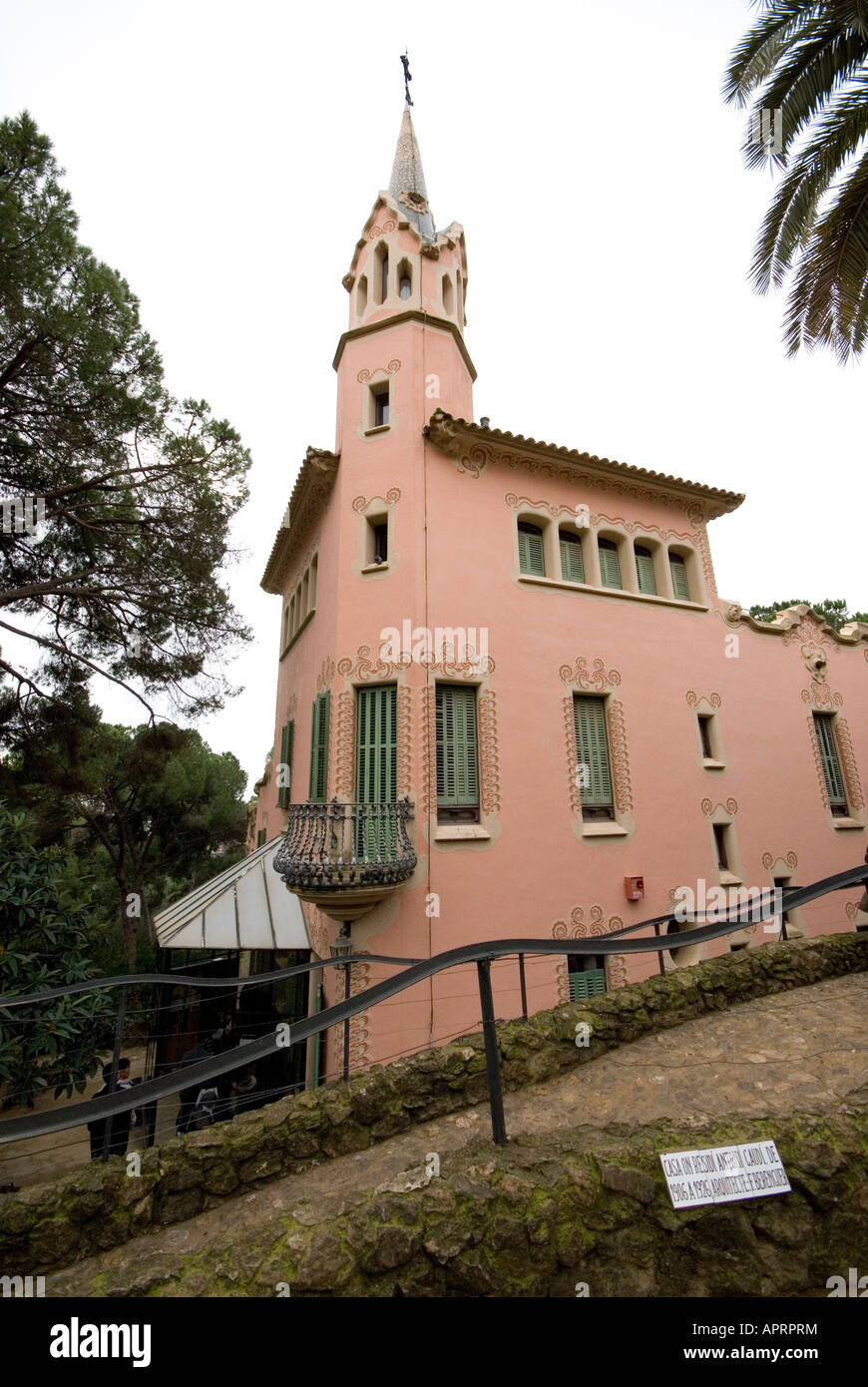 Gaudi museum in Parc Guell Stock Photo