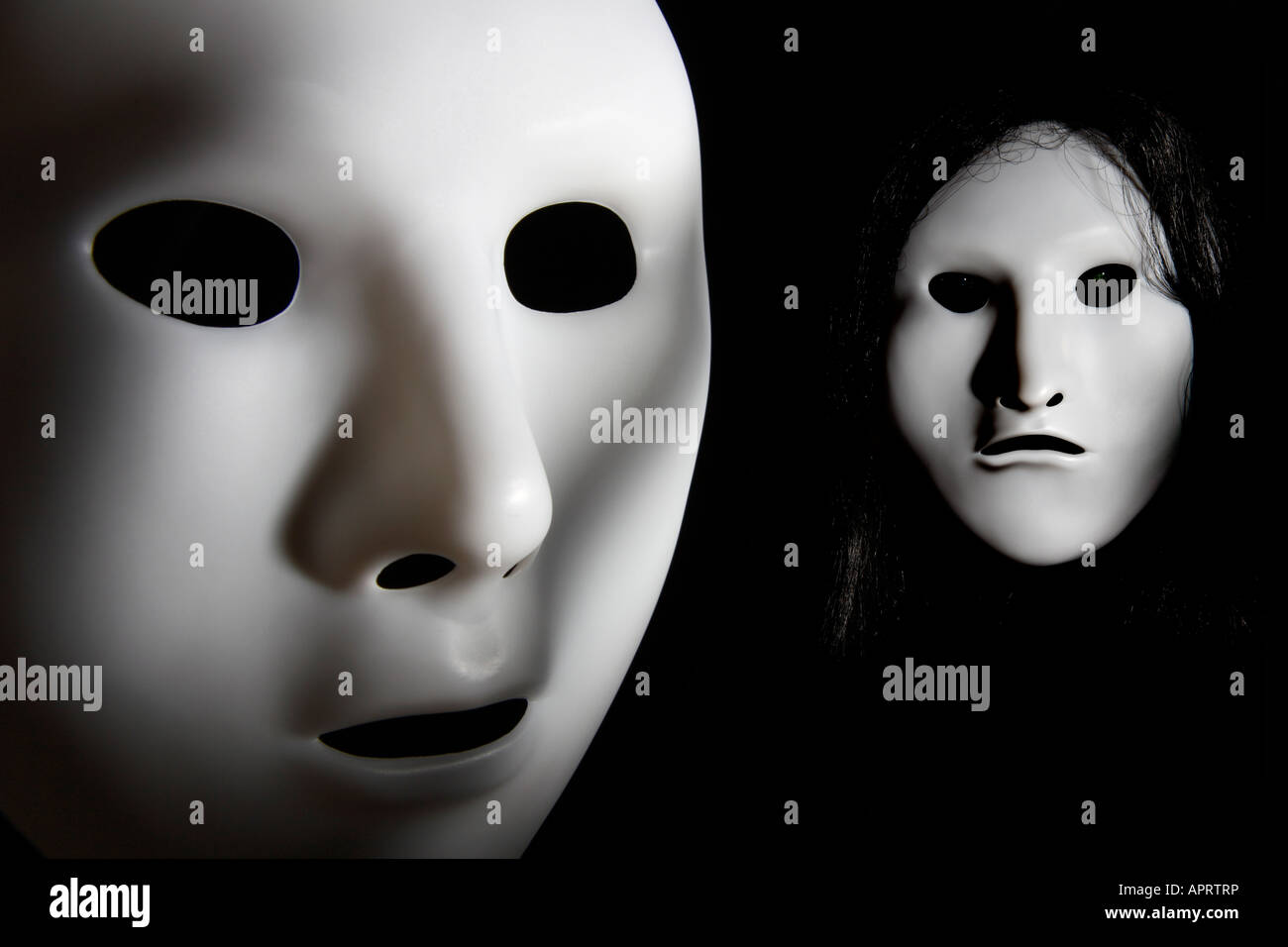 Creepy face masks Stock Photo Alamy