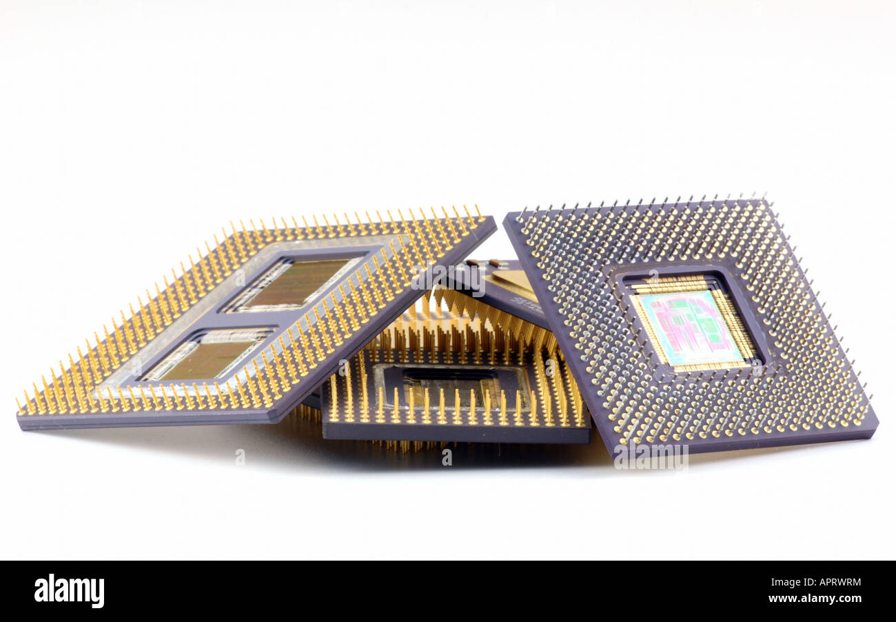 Processor chips abstract Cut Out Stock Images & Pictures - Alamy