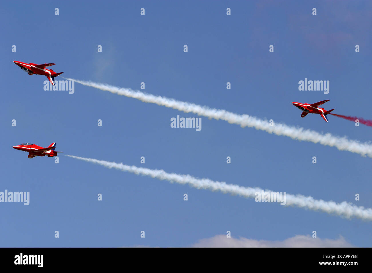 The famous Red Arrows aerobatic display team in action Stock Photo - Alamy