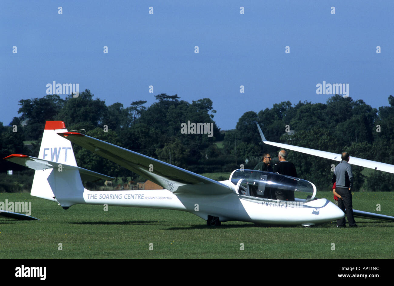 Glider at Sibbertoft Gliding Club, Leicestershire, England, UK Stock