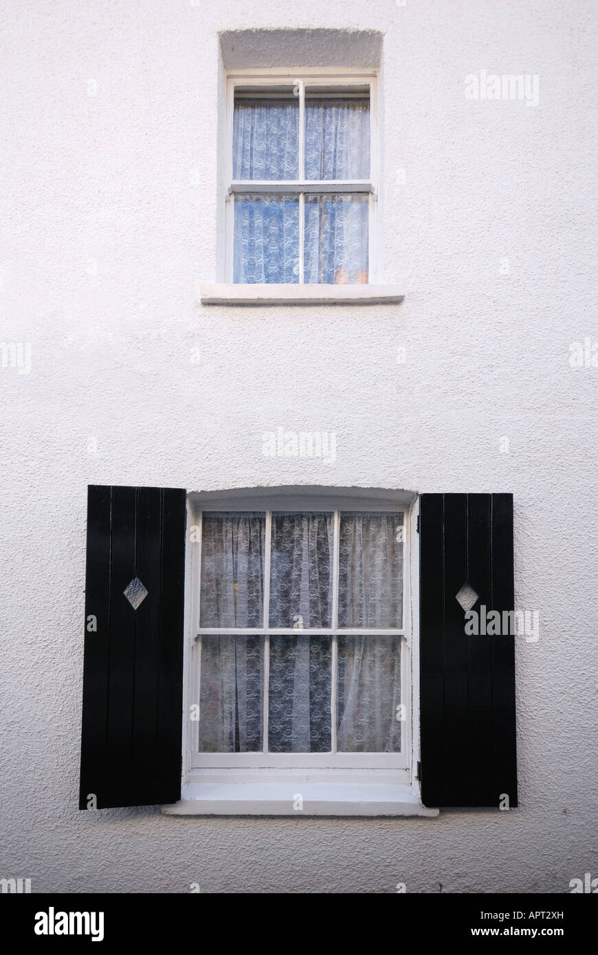 Shutters window cottage street road hires stock photography and images