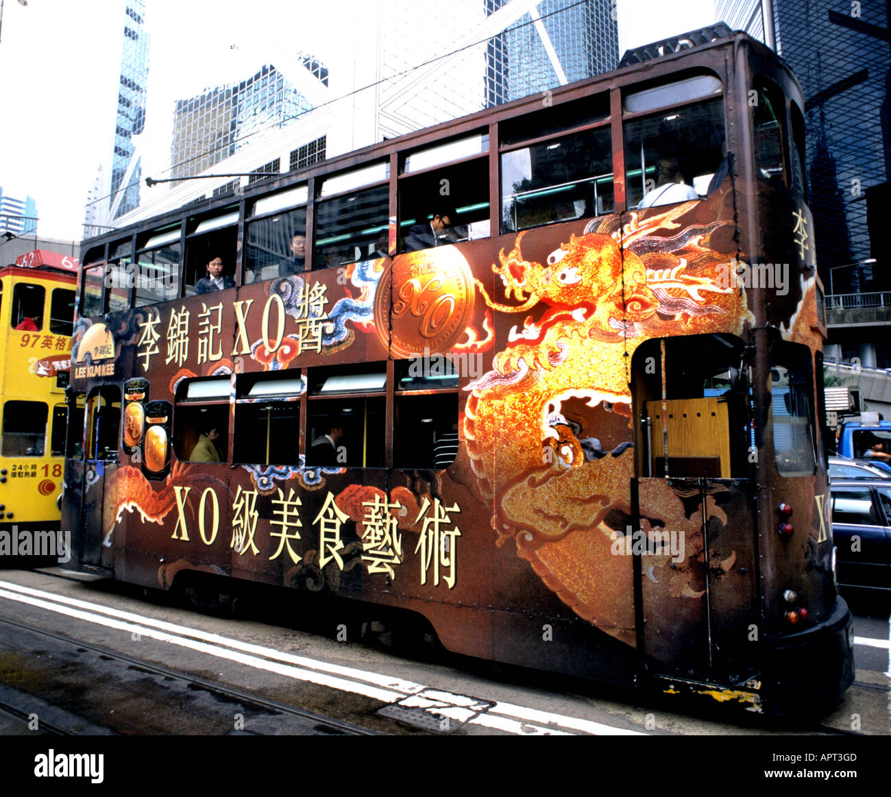 Bus Tram Hong Kong Hongkong Kowloon china chinese Stock Photo