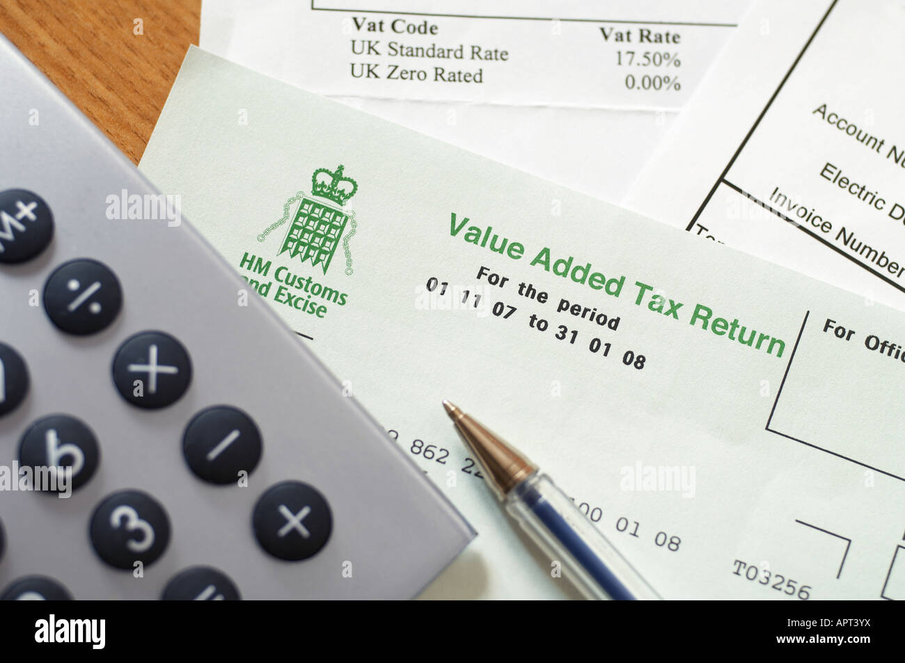 VAT return forms Stock Photo