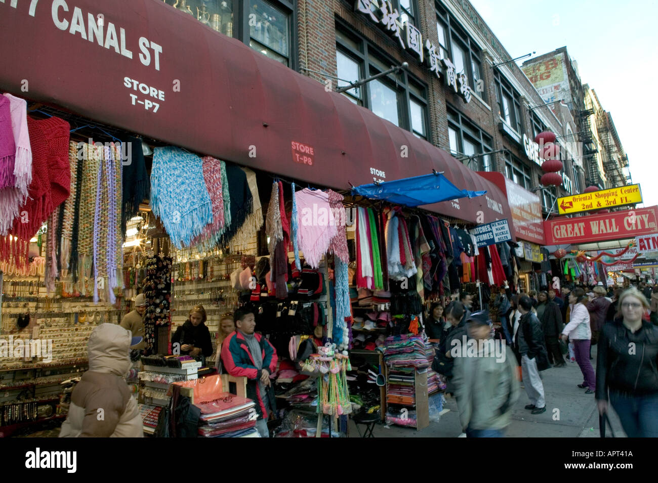 Stores on Canal street in Chinatown Manhattan New York USA