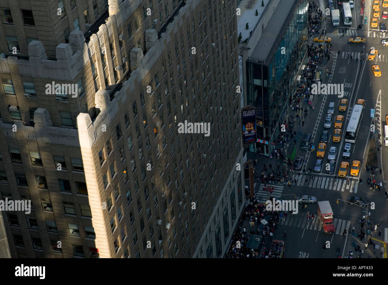 Above Times Square New York City USA 30 December 2004 Stock Photo