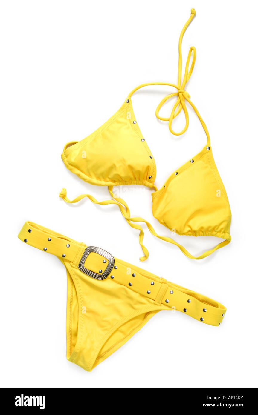 Yellow swimsuit Stock Photo Alamy