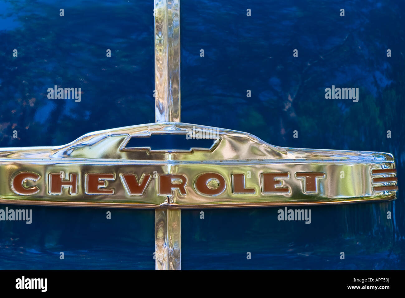 Antique Car Name Plate Chevrolet Stock Photo Alamy