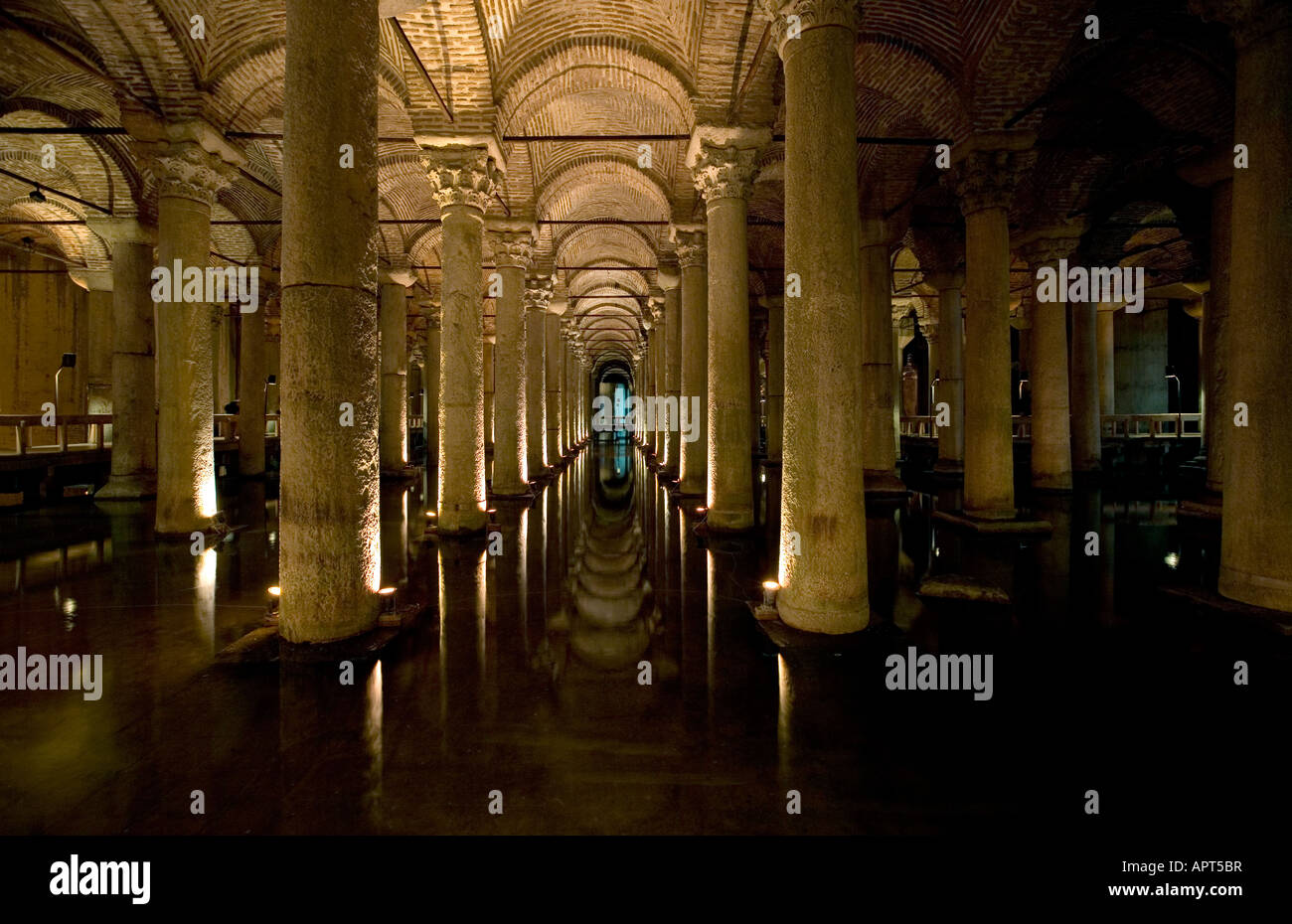 The Basilica Cistern Istanbul Yerebatan Sarnici Stock Photo