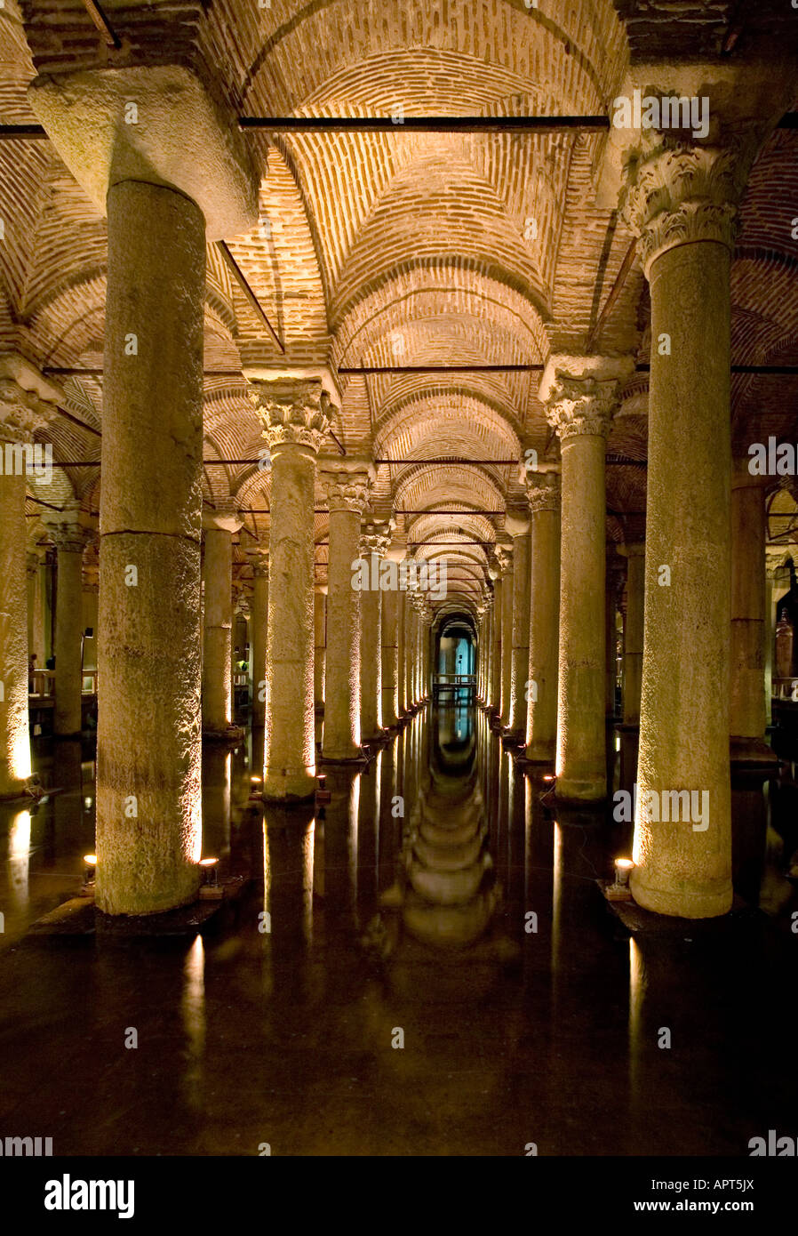 The Basilica Cistern Istanbul Yerebatan Sarnici Stock Photo