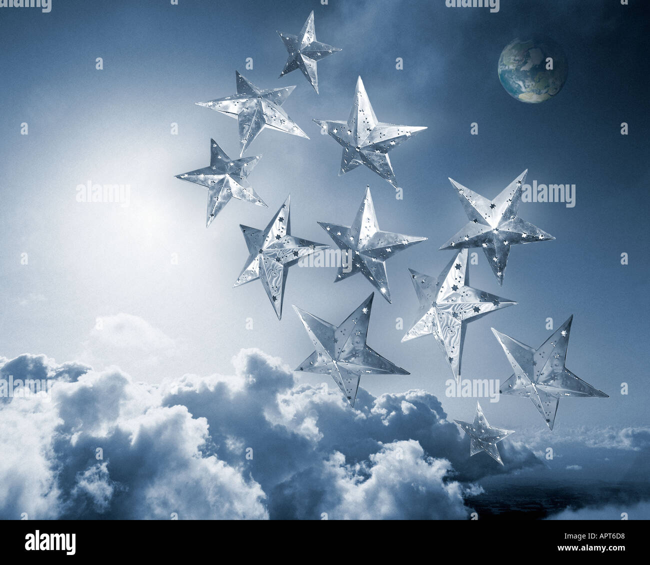 DIGITAL CONCEPT: Christmas Design Stock Photo