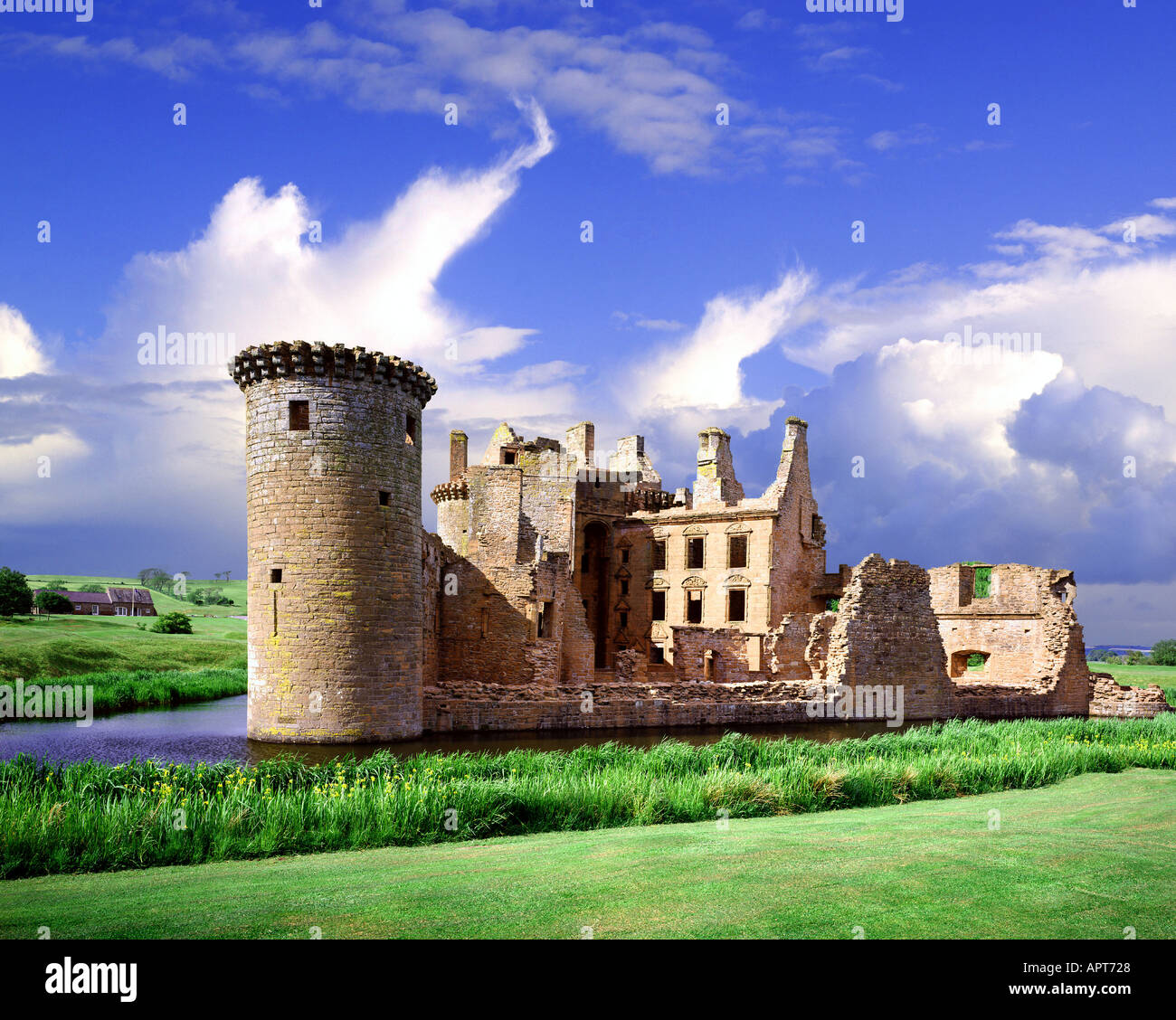 GB - SCOTLAND: Caerlaverock Castle Stock Photo