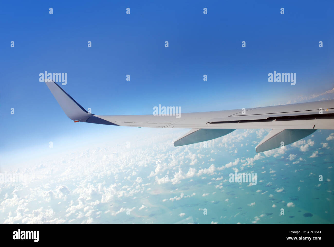 View from an airplane window Stock Photo - Alamy