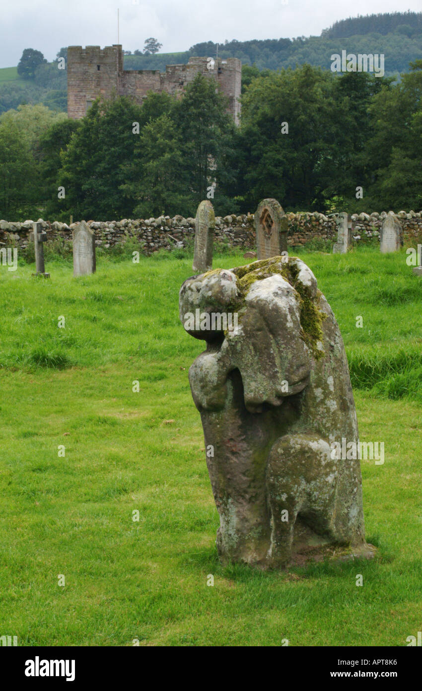 One of the four "Dacre Bears" found in the old churchyard, Dacre