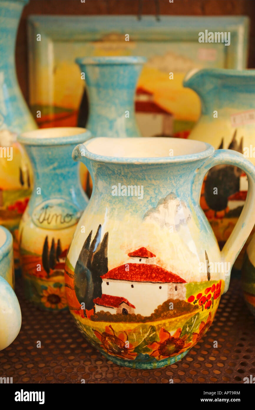 Tuscany italy ceramic painted pottery hires stock photography and