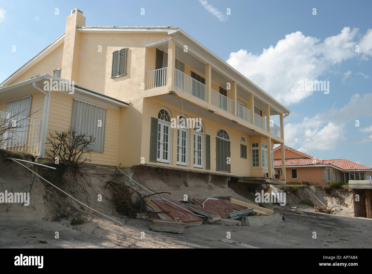 Vero Beach Florida,weather,Hurricane Jeanne damage,wind,storm,weather,environment,destruction,missing beachfront,home,residence,house houses homes hou Stock Photo