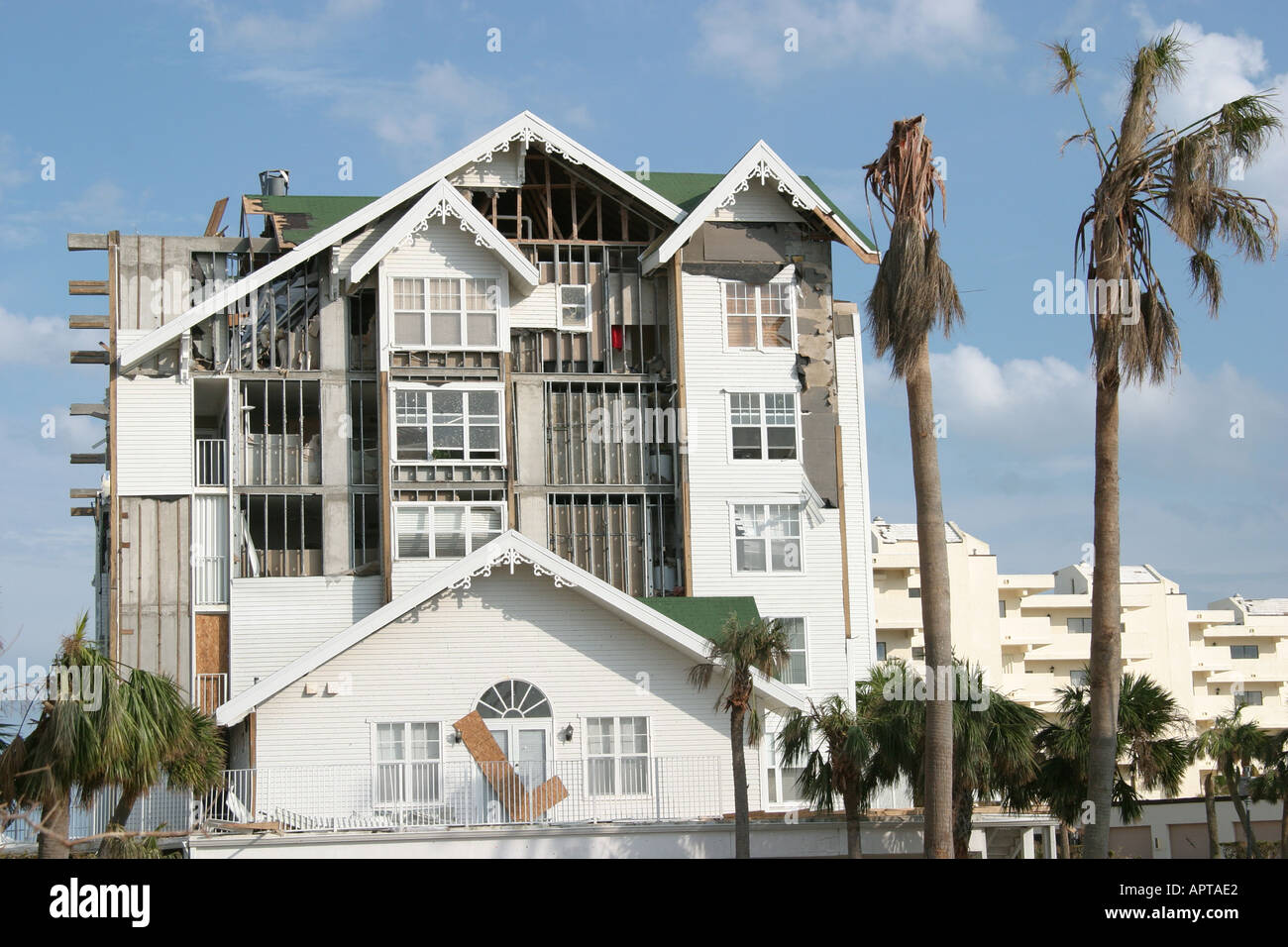 Vero Beach Florida,weather,Hurricane Jeanne damage,wind,storm,weather,environment,destruction,residential condominium condominium,residential,apartmen Stock Photo