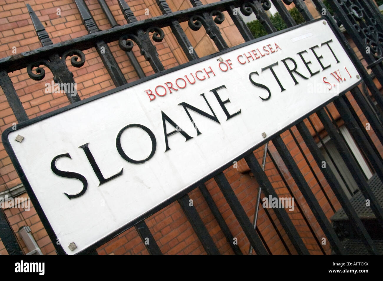 Sloane Street Sign Stock Photo