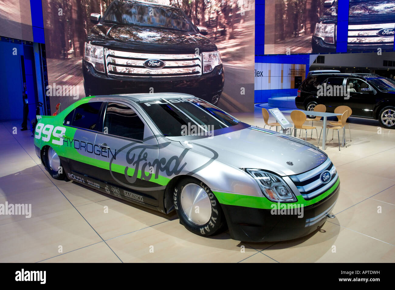Ford Fusion Hydrogen 999 land speed record car at the 2008 North American International Auto Show in Detroit Michigan USA Stock Photo