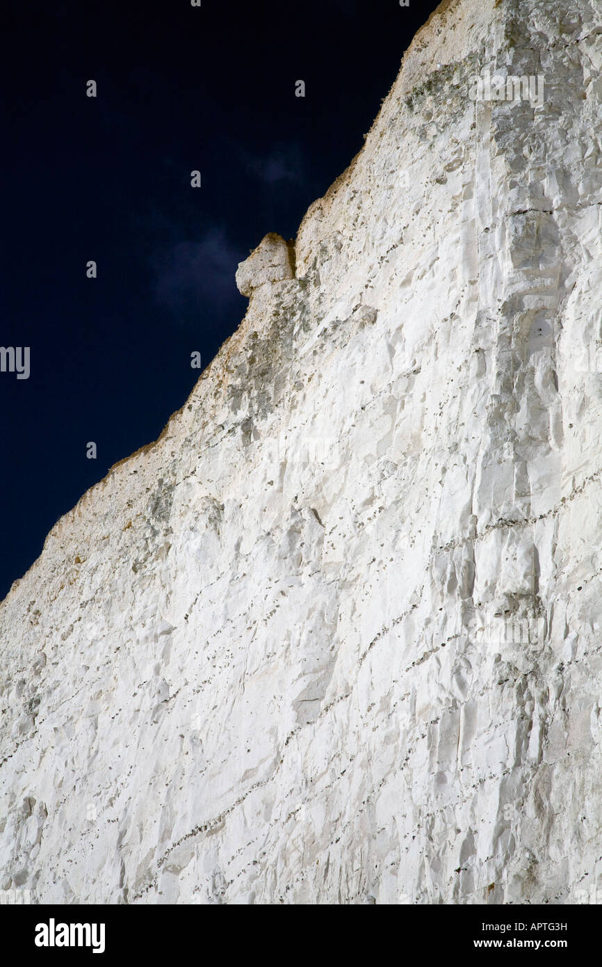 Loose cliff top, chalk rock Stock Photo Alamy