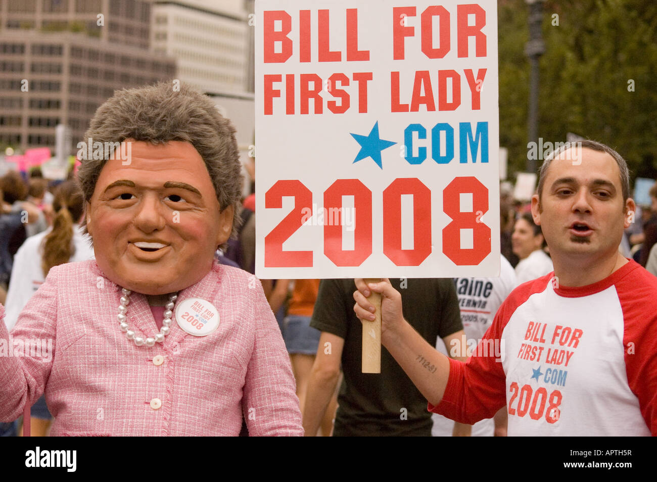 Bill Clinton parody Stock Photo Alamy