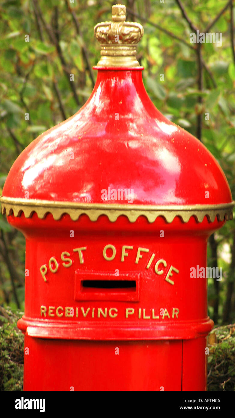 Red British pillar box Stock Photo Alamy