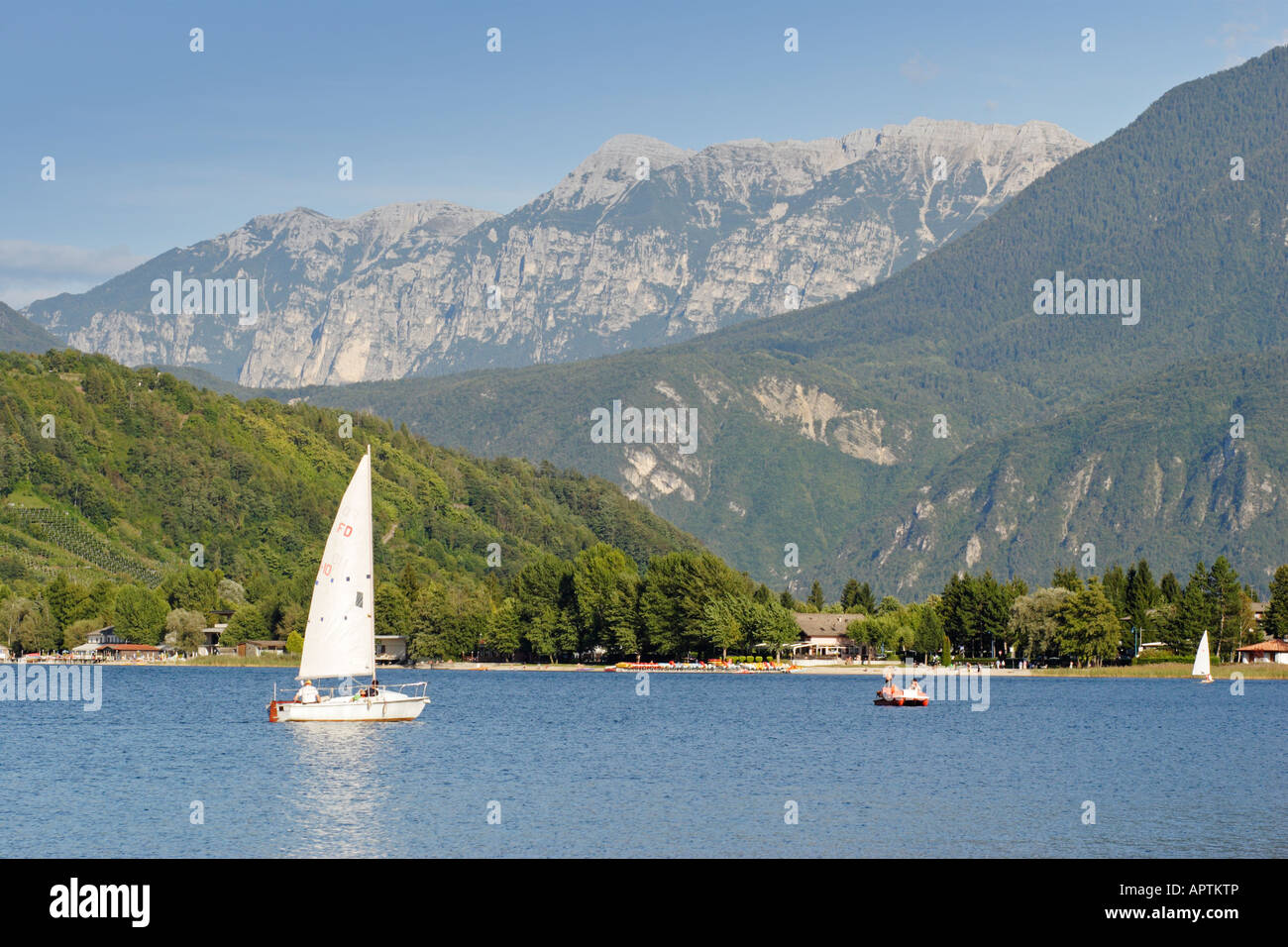 Caldonazzo Lake, Northen Italy Stock Photo