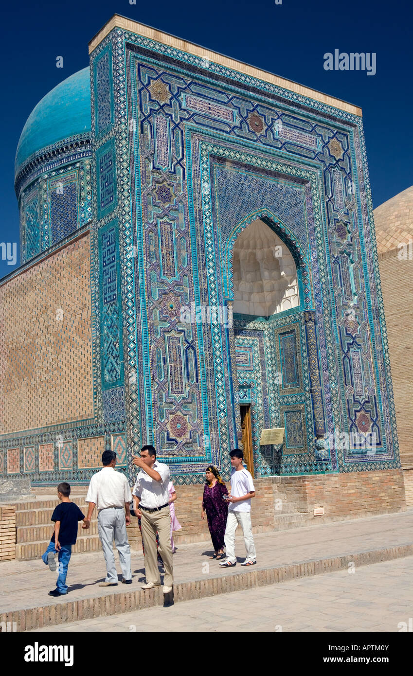 Mausoleum at Shahr i Zindah in Samarkand Stock Photo