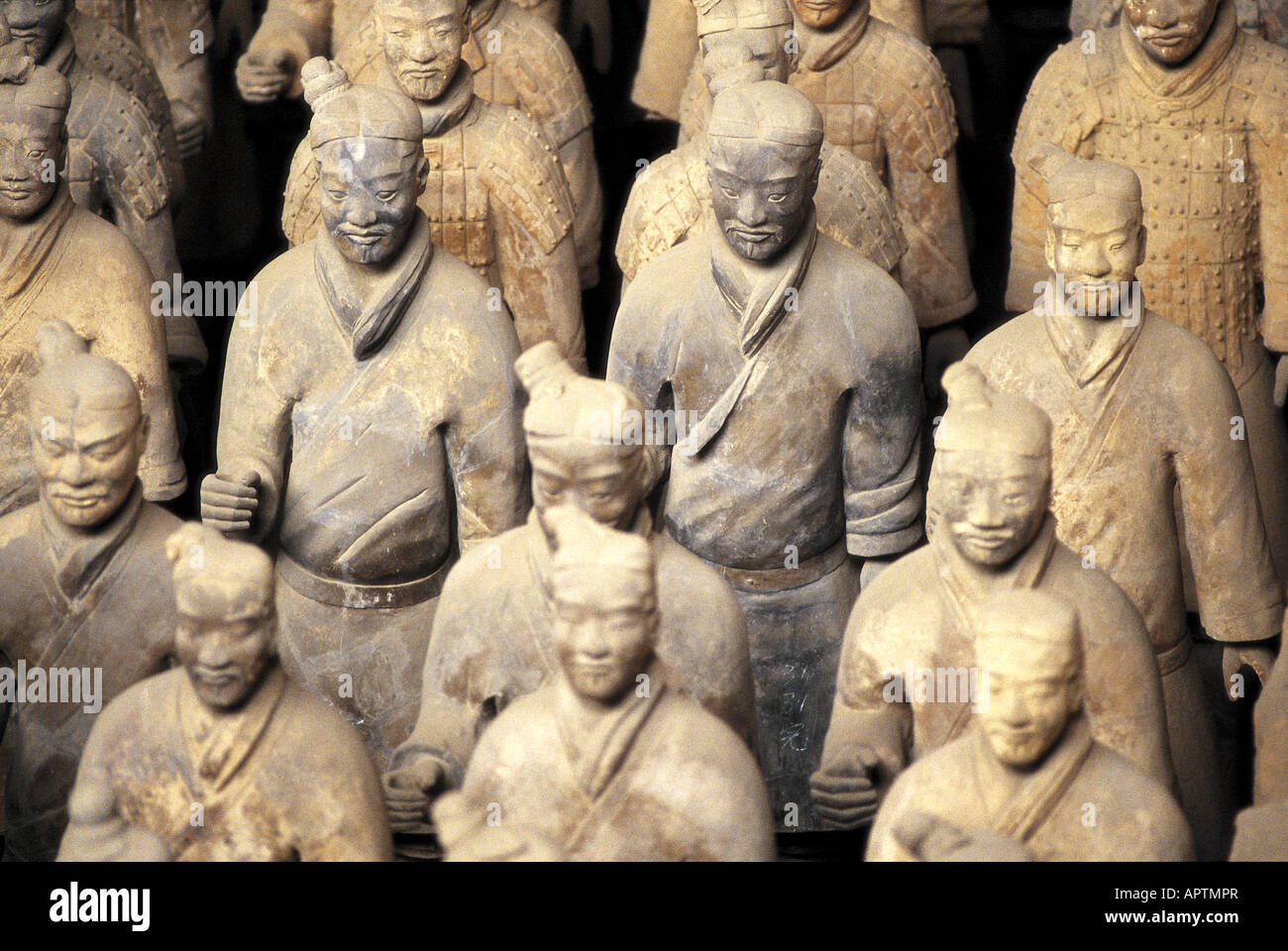 The Terracotta Warriors, a World Heritage Site, near Xian, China. Stock Photo