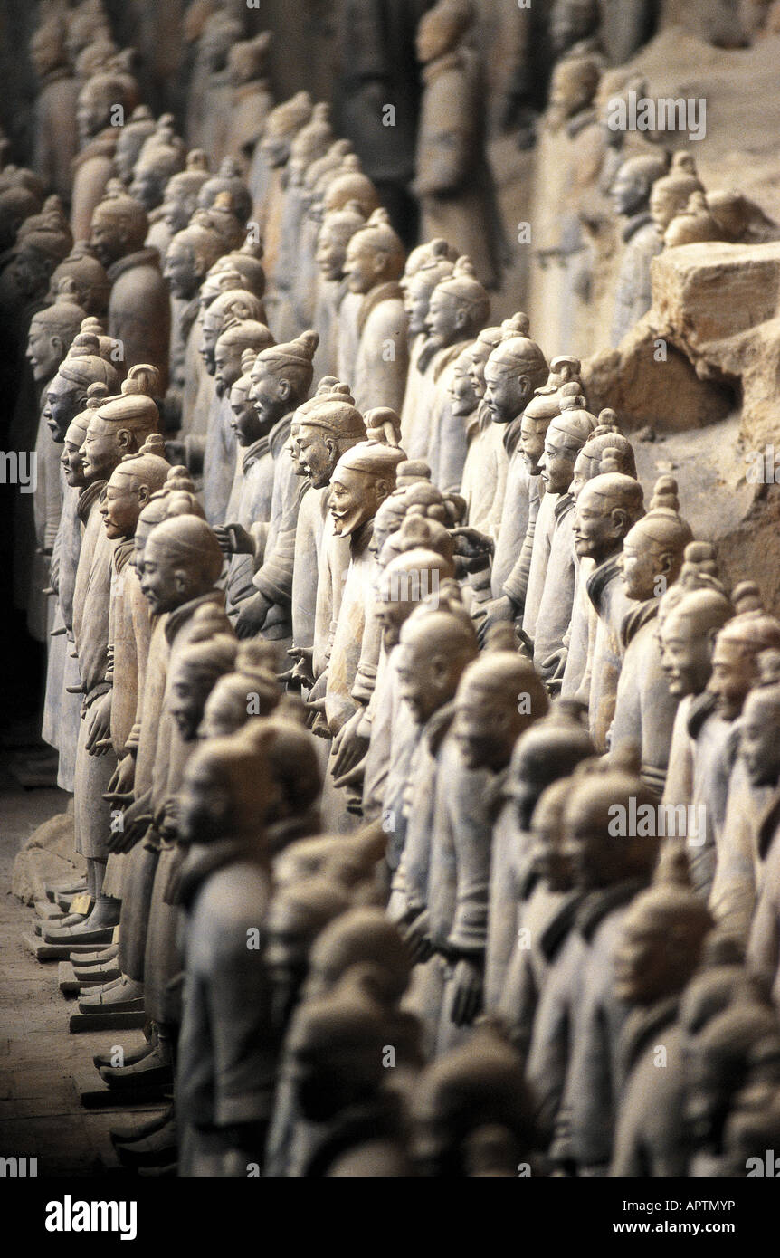 The Terracotta Warriors, a World Heritage Site, near Xian, China Stock
